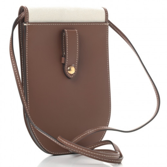 Brandnew Burberry Canvas Smooth Calfskin Olympia Belt Bag Natural - Picture 2 of 8